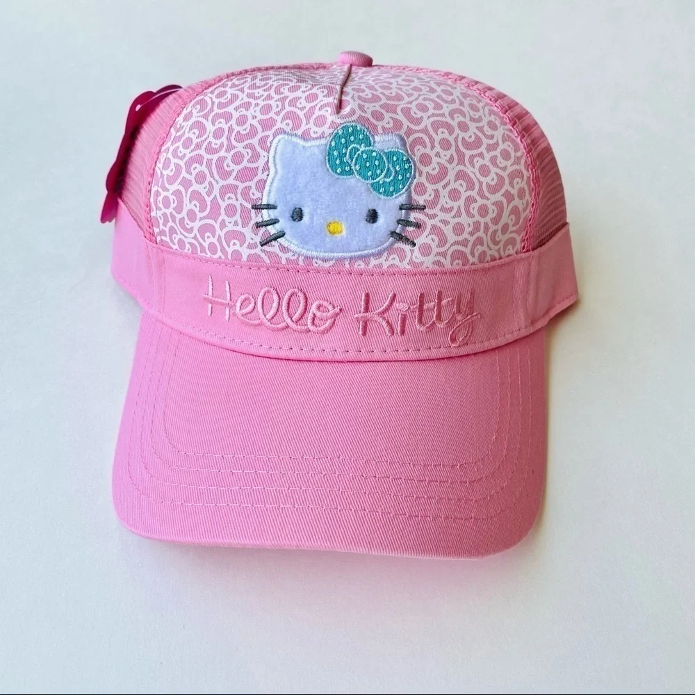 HELLO Kitty Pink Mesh Trucker Hat Women + Girls - Picture 9 of 16